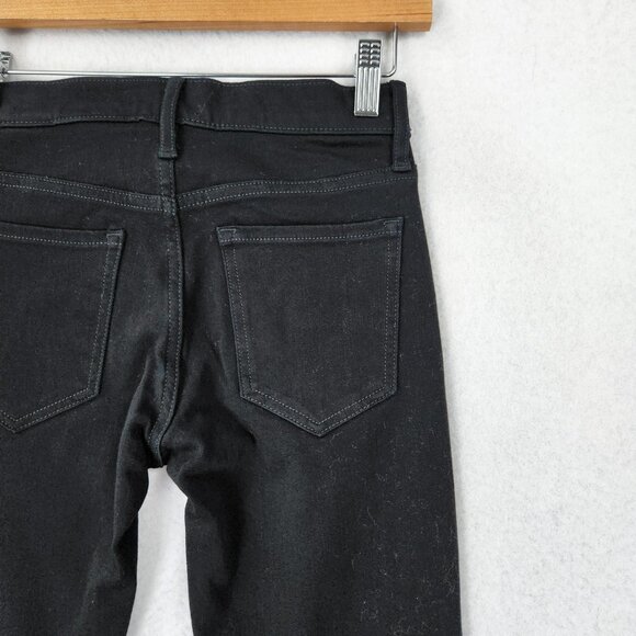 Banana Republic Jeans Womens 24 Petite Black Mid Rise Skinny Zero Gravity NEW - Picture 8 of 12